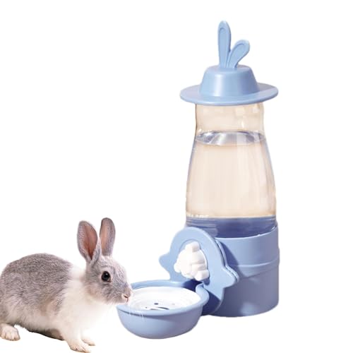 Chaies Wasserspender für Meerschweinchen, Wasserspender für Kaninchen,Hängender Kleintiertränke | 600 ml Wasserspender Schwerkraft automatisch, Käfigflasche ohne Tropfen für Schwein, Igel, Frettchen von Chaies