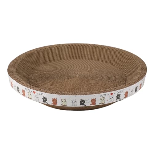 Kratzbretter Katze, 2 In 1 Ovales Katzenkratzbretter Schüssel Nest, Katze Spielzeug Kratzmöbel Wellpappe, Corrugated Lounge Kratzpappe Für Katzen Bett, Katzen Kratzmöbel Für Couch & Teppiche & Sofas von Chaies