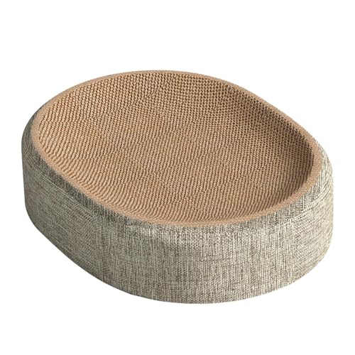 Kratzpads Für Katzen Ovales Katzenkratzbretter Schüssel Nest, Kratzbretter Katze Aus Sisal, Kratzmatte Für Katzen Zum Spielen Und Ausruhen, Verschleißfestes Kratzpapier Katzen Spielzeug Kratzmöbel von Chaies