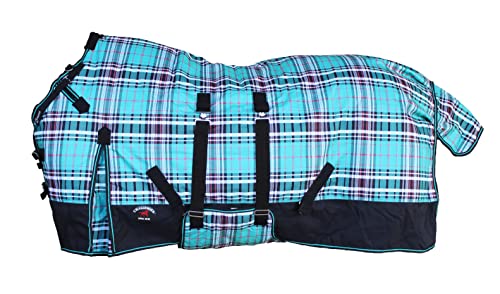 CHALLENGER 51969B Winterdecke mit Eselmotiv, Pferdeausstattung, 91,4 cm, 1200D, Marineblau von Challenger