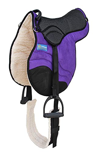 CHALLENGER Horse Western Trail 39TS05PR Schabracke, Fleece, gepolstert, verstellbar, ohne Rücken, Violett von Challenger