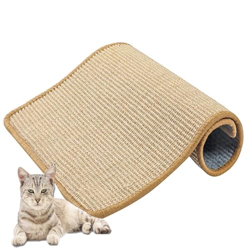 Kratzmatte Katzen, Sisalmatte Selbstklebend Kratzteppich Katze, widerstandsfähig Katzenmöbel Fußmatte, Katzen Kratzschutz für Möbel Couch Wand Tür Schutz (Original Farbe,40 * 60 cm) von Champracer