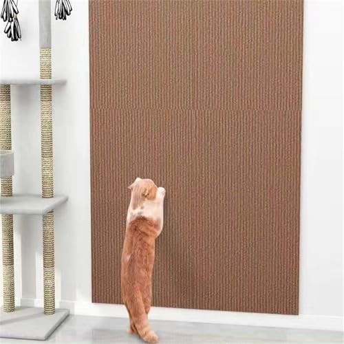 Kratzmatte Selbstklebend, Katze Wand Stracther, Kratzpads für Katzen, DIY Climbing Cat Scratcher für Schützt Teppiche Sofa Möbelschutz (Braun,30 * 100 cm) von Champracer