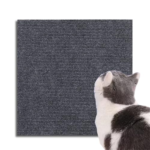 Selbstklebende kratzmatte Katzen, kratzmatte Katze Wand, kratzschutz Sofa Katze, DIY Geschnitten Katze Kratzteppich für Schützt Teppiche Sofa Möbelschutz (Dunkelgrau,30 * 100 cm) von Champracer