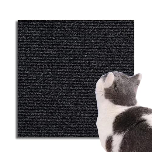 Selbstklebende kratzmatte Katzen, kratzmatte Katze Wand, kratzschutz Sofa Katze, DIY Geschnitten Katze Kratzteppich für Schützt Teppiche Sofa Möbelschutz (schwarz,30 * 100 cm) von Champracer