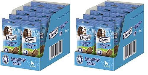 Chappi Dental-Hundesnacks - 70 Zahnpflege-Sticks zur Reduzierung von Zahnstein & Zahnbelag für mittelgroße Hunde von 10-25 kg, 20er Pack (10 x 175 g) von Chappi