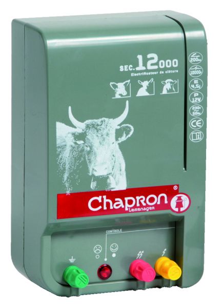 Chapron Weidezaungerät SEC 12000, 230 Volt Netzgerät für Rinderweiden von Chapron