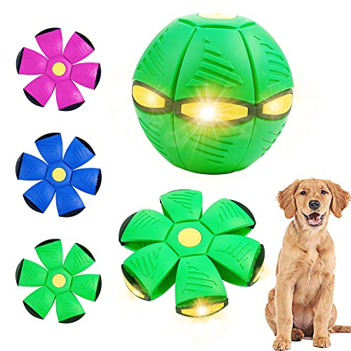 CheerHP Pet Toy Flying Saucer Ball Dog Balls - Leichtes Herding Spielzeug für Rollspaß (6 Lichter) von CheerHP