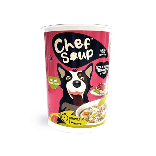 Chef Soup PF40200 Instantanea-Suppe für Hunde mit Erbsen und Karotten, 50 g = Portion von 400 g für Hunde ab 20 kg, 1 Minute von Chef Soup