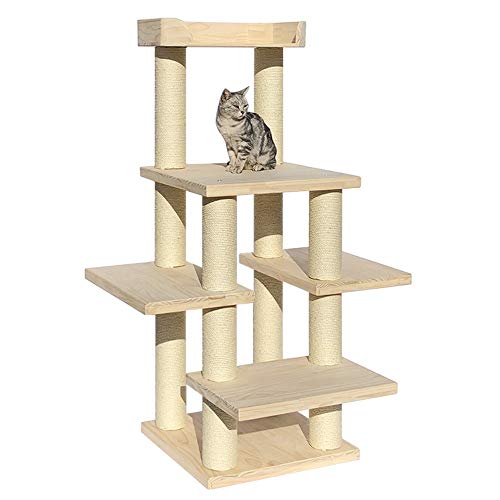 ChengBeautiful Cat Climbing Großer Katze Baum Haustier Katze Baumholz Turm Nach Dem Spielen Katzenkratz Eigenschaft Spielzeug Katze Kletterer Gemütliche Und Komfortable Wohnung Kratzbaum von ChengBeautiful