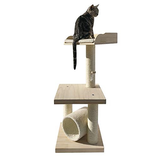 ChengBeautiful Cat Climbing Haustier Katze Baumhaus Katze Nach Katzenkratzraumkapsel Aktivitäten Wie Klettern Möbel Unterhaltung Spielplatz Möbel Kratzbaum (Color : Natural, Size : 45x70x40cm) von ChengBeautiful