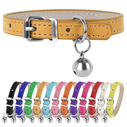 ChengFu XXS Hundehalsband, Teetasse, Khaki, Teetasse, Hundehalsband für kleine Hunde und Katzen, Khaki, 1,9 cm breit von ChengFu