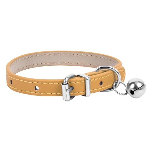 ChengFu XXS Hundehalsband, Teetasse, Khaki, Teetasse, Hundehalsband für kleine Hunde und Katzen, Khaki, 1,9 cm breit von ChengFu