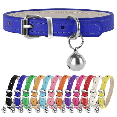 ChengFu XXS Hundehalsband, Teetasse, blaues Hundehalsband, Teetassen-Hundehalsband für kleine Hunde und Katzen, Blau, 1,9 cm Breite von ChengFu