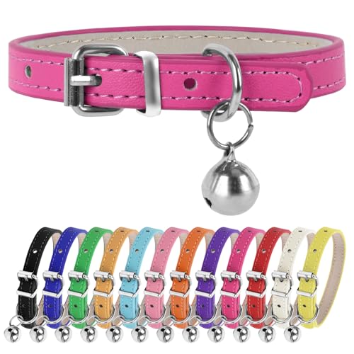 ChengFu XXS Hundehalsband, Teetasse, Hundehalsband, Teetasse, Hundehalsband für kleine Hunde und Katzen, Rosa, 1,9 cm breit von ChengFu