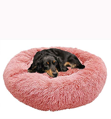 Cozy Pet Bed Nest XL, Plüsch, rund, beruhigendes Hundebett für Welpen, mittelgroße und große Hunde, selbstwärmendes, orthopädisches Donut-Kuschelbett für den Winter von Chenge