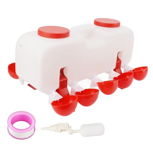 Automatic Chicken Waterer 10L with 10 Bowls for Poultry, Large Capacity Drinking System with Water Accumulation Prevention, Strong Polypropylene Structure, Automatic Water Automatic Chicken Waterer 10L with 10 Bowls for Poultry, Large Capacity Drinking System with Water Accumulation Prevention, Strong Polypropylene Structure, Automatic Water von ChengyuWei