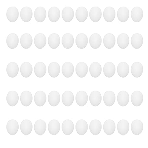 ChengyuWei 50 Stück falsche Taubeneier, gefälschte Eier, Kunststoff-Taubeneier, gefälschte Eier, für Brieftauben-Brutzubehör, Simulations-Brutzubehör für Vögel von ChengyuWei