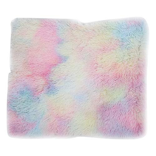 ChengyuWei Regenbogen-Haustierbettmatte, warmes kleines Hundebett zum Schutz des Sofas, 2-in-1-Haustierkatzenmatte, buntes Kissenpolster, rutschfestes, atmungsaktives Katzenhaus von ChengyuWei