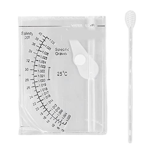 ChengyuWei Transparentes Acryl-Aquarium-Hydrometer, Salzgehaltstester, Aquarium-Salinitätstester, genaues Aquarium-Hydrometer, für das spezifische Gewicht und den Salzgehalt von ChengyuWei