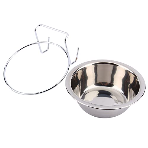 Edelstahl-Coop-Becher, Tierfutternapf, Haken am Futternapf für Hunde, Haustier-Kaninchen-Vogel-Hundewelpenfutter-Wasserkäfig-Cup-Klemmhalter von ChengyuWei