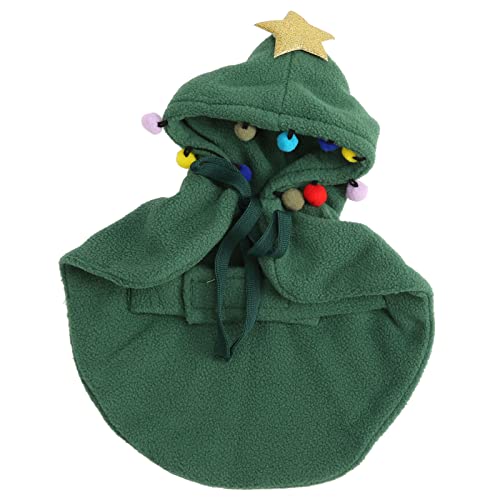 Haustier-Weihnachtskostüm, Weihnachtsumhang, Hunde-Weihnachtsoutfit, Katzenumhang, Welpenkleidung, Kätzchenumhang, Weihnachtsbaumkostüme für kleine Hunde Katzen (M) von ChengyuWei