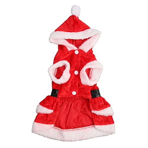 Hunde-/Katzen-Weihnachtskostüm, Weihnachtsmann-Cosplay-Kleid, Hunde-Weihnachtskleid-Kostüm, Haustier-Weihnachtsmann-Kleidung, weiches, verdicktes, doppelseitiges (XS) von ChengyuWei