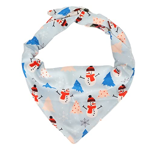 Hunde-Bandana, Hunde-Bandanas Weihnachten, Weihnachts-Hunde-Bandana, Hunde-Lätzchen, Coole, Bequeme, dreieckig Bedruckte Hunde-Bandanas für Hunde (Weihnachten+Schneemann) von ChengyuWei