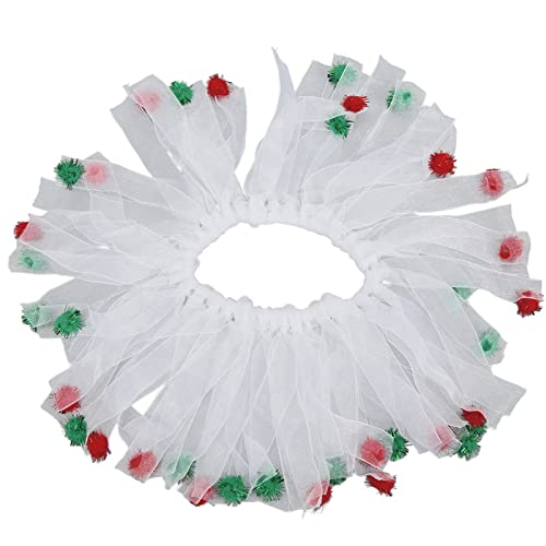 ChengyuWei Weihnachts-Hundehalsband, Weihnachts-Haustierhalsband-Ornamente, Halsband verstellbar, Haustier-Weihnachtshalsband, verstellbar, bequemes Weihnachts-Pom-Pom-Hundehalsband (L) von ChengyuWei