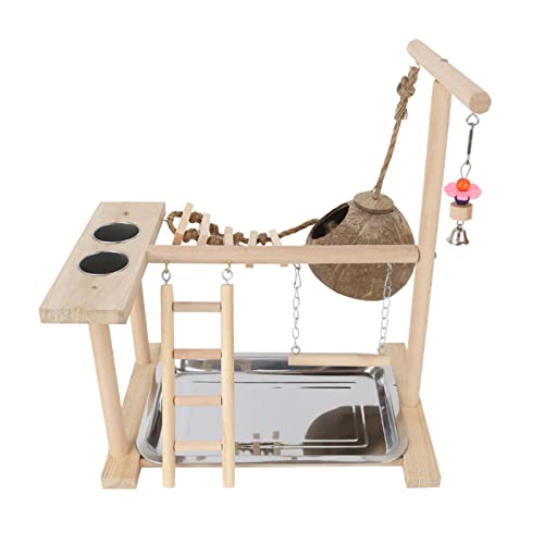 Chenxi Studio Lovebird Papageienkäfig Sitzstange Ständer Brücke Nest Schaukel Klettern Holz Trainingsleiter Spielzeug für Vogel von Chenxi Studio