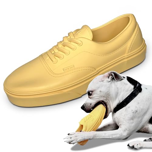 Chew Drip,Schuh Hundespielzeug,Sneaker Hundespielzeug,Modernes Hundespielzeug,Sneakerhead Hundespielzeug,Ungiftiges Hundekauspielzeug,Naturkautschuk Hund Kauspielzeug (Pusteblume Gelb Huhn) von Chew Drip