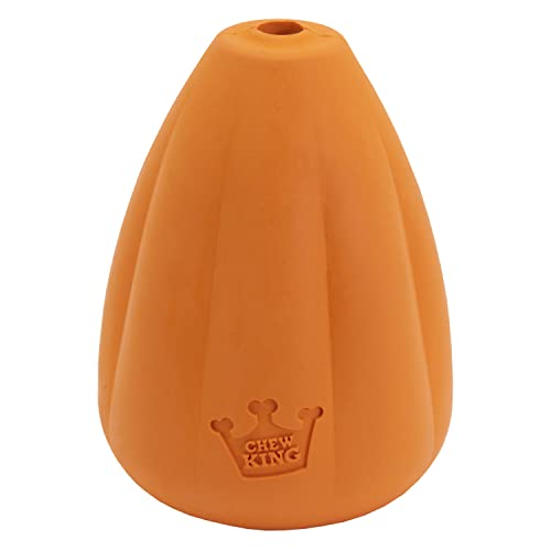 Chew King Premium Treat Hundespielzeug, extrem strapazierfähiges Naturkautschuk-Spielzeug, Speck-Geschmack, Orange, X-Large von Chew King