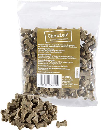 Chewies Hundeleckerli Gemüse MAXI Knöchelchen - 4 x 200 g - Trainingsleckerli für Hunde - zuckerfrei & vegetarisch - Hundesnacks ohne Fleisch (800 g) von Chewies