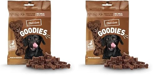 Chewies Hundeleckerli Training Maxi Wild Knöchelchen - 200 g - Hundesnacks zuckerfrei & mit hohem Fleischanteil - ideal als Trainings-Leckerli für Ihren Hund (Packung mit 2) von Chewies