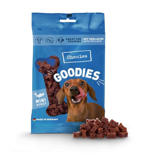 Chewies Hundeleckerli Training Mini Lachs Knöchelchen - 125 g - Hundesnacks zuckerfrei & mit hohem Fleischanteil - ideal als Trainings-Leckerli für Ihren Hund von Chewies