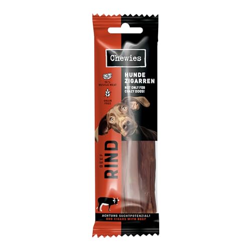 Chewies Hundezigarre Rind - Protein Kaustangen für Ihren Hund getreidefrei & zuckerfreie Hunde-Leckerli auch für Welpen & Senior Hunde geeignet, 10er Pack (je 75g) von Chewies