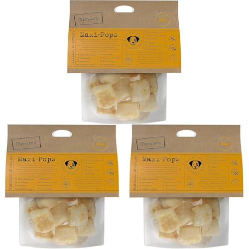 Chewies Maxi-Pops Käse Leckerli für Ihren Hund - Knusper Käse-Snack Leckereien für Hunde - laktosefreie, kalorienarme Hundeleckerli getreidefrei aus Kuh-Milch, Made in Germany (70g) (Packung mit 3) von Chewies