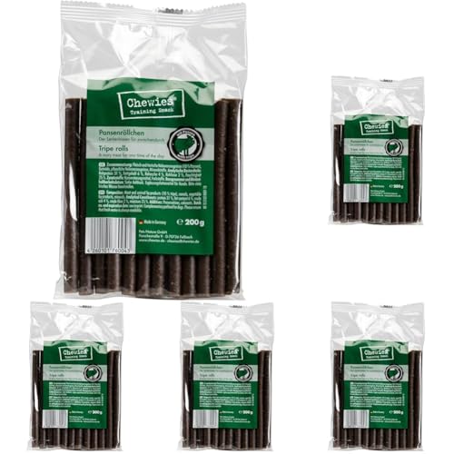 Chewies Pansenröllchen für Hunde - 200 g - weiche Kaustangen - Kaurollen mit Pansen - Hundeleckerli fürs Training (Packung mit 5) von Chewies