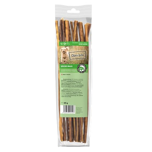 Chewies Sticks Maxi Schwein Kaustangen - Hundeleckerli für große und kleine Hunde, wie Spaghetti Leckerlie Hundesnacks von Chewies