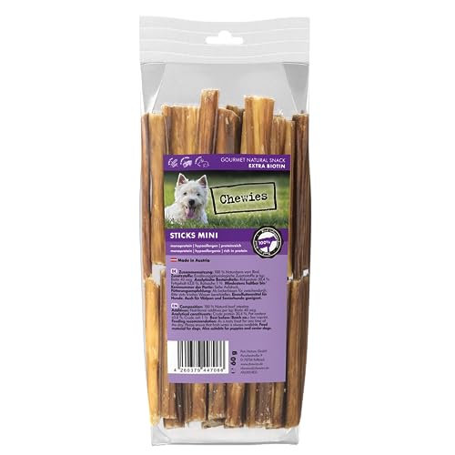 Chewies Sticks Mini Rind Kaustangen - Hundeleckerli für große und kleine Hunde, wie Spaghetti Leckerlie Hundesnacks von Chewies