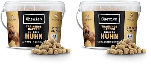 Chewies Trainingshappen Huhn - Monoprotein Snack für Hunde - 300 g - getreidefrei & zuckerfrei - Softe Leckerlies fürs Hundetraining - hypoallergen (Packung mit 2) von Chewies