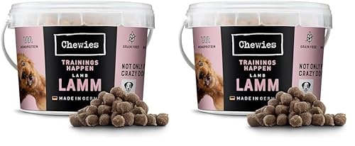 Chewies Trainingshappen Lamm - Monoprotein Snack für Hunde - 300 g - getreidefrei & zuckerfrei - Softe Leckerlies fürs Hundetraining - hypoallergen (Packung mit 2) von Chewies