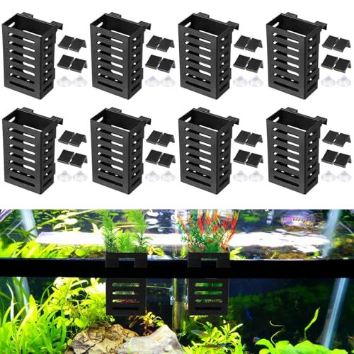 Aquariumhalter mit 8 Pflanzenhaken, Saugnäpfen & Aquarium-Hängegrößen, 3 Wassertöpfe, für Pflanzbecher, Pflanzgefäße, Dekoration, Aquascape von Chewtoyo