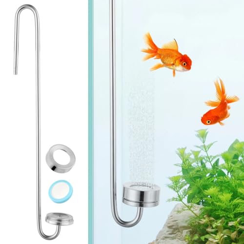 Chewtoyo CO2-Diffusor für Aquariumpflanzenwachstum, hohe Rate gelöstes Kohlendioxid für Aquarien, CO2 S-förmiger Bubbler-Refiner, 30,5 cm für Wasserpflanzen von Chewtoyo