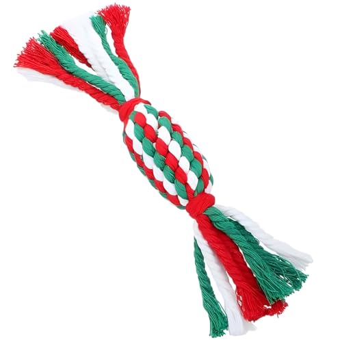 Christmas Cane Dog Rope Toys, Cotton Chew Toys for Dogs, Festive Pet Gift Pack for All Dog Sizes von Chewtoyo