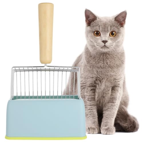 Cleanup Scoop Set für Katze mit robuster Katzenstreuschaufel, Halter Caddy Poop Metall, Standschaufel Bauchmuskeln mit Werkzeug Katze von Chewtoyo