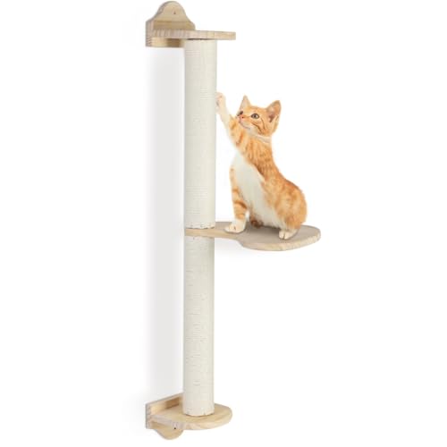 Katzen Hanf Sisal Scracthing Pfosten 2 Stück, Indoor Katzenspielzeug Klettern Kratzbaum Pfosten, Kätzchen Sisal Kratzbaum Seil Wandmontage Pfote Kratzbaum Spielplatz Cattery Katze für von Chewtoyo