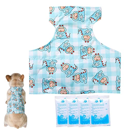 JYFanse Haustier-Kühlhemd - Kleidung für Haustiere | Atmungsaktiver Wärmeableitungsschal, Eiskragen für den Sommer, Hundekühljacke, Wasserverdunstungskühlweste für heißes Wetter von Cheysrae
