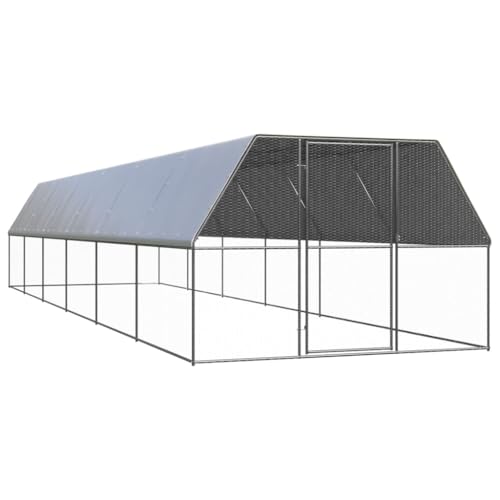 ChicAbode Hühnerkäfig 3x12x2m Verzinkter Stahl Hühnerstall Freilaufgehege für Hühner Kleintiere, Hühnerhaus Kleintierstall von ChicAbode