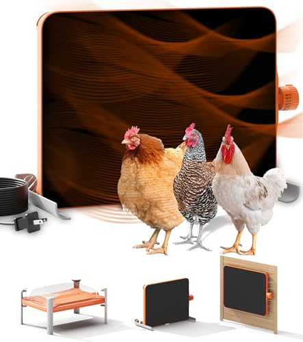 Smart Chicken Coop Heizung, 200 Watt Stall Strahlendes Heizpaneel Eingebauter adaptiver Temperatursensor, Hühnerheizung im Inneren des Stalls für den Winter, anpassbar an Timer und Temperaturregler, von Chickcozy